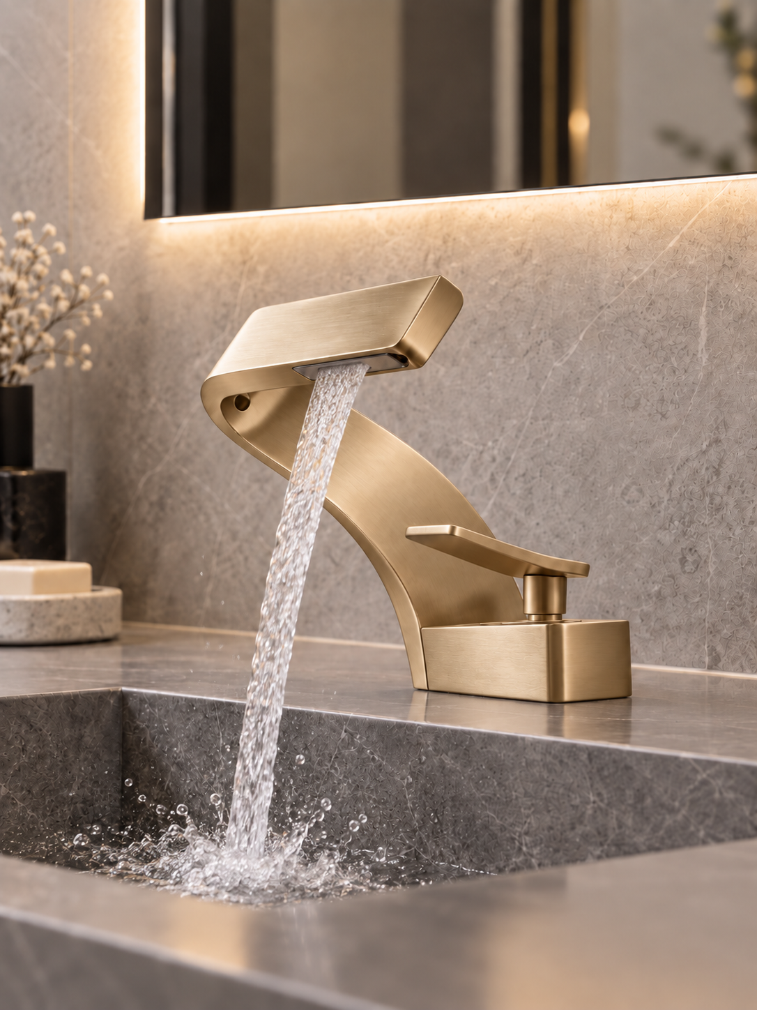 Grifo Cascada Amplio KS6-62 — Cromo