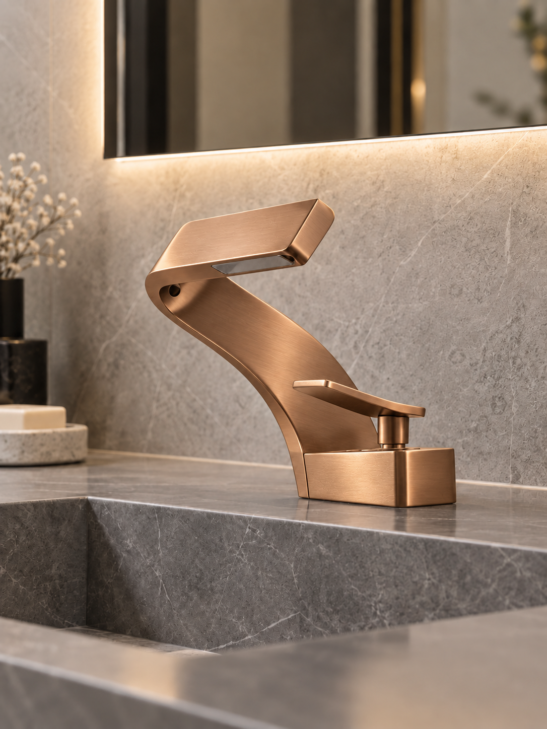 Grifo Curvo KS6-23 — Oro Rosa / Cobre