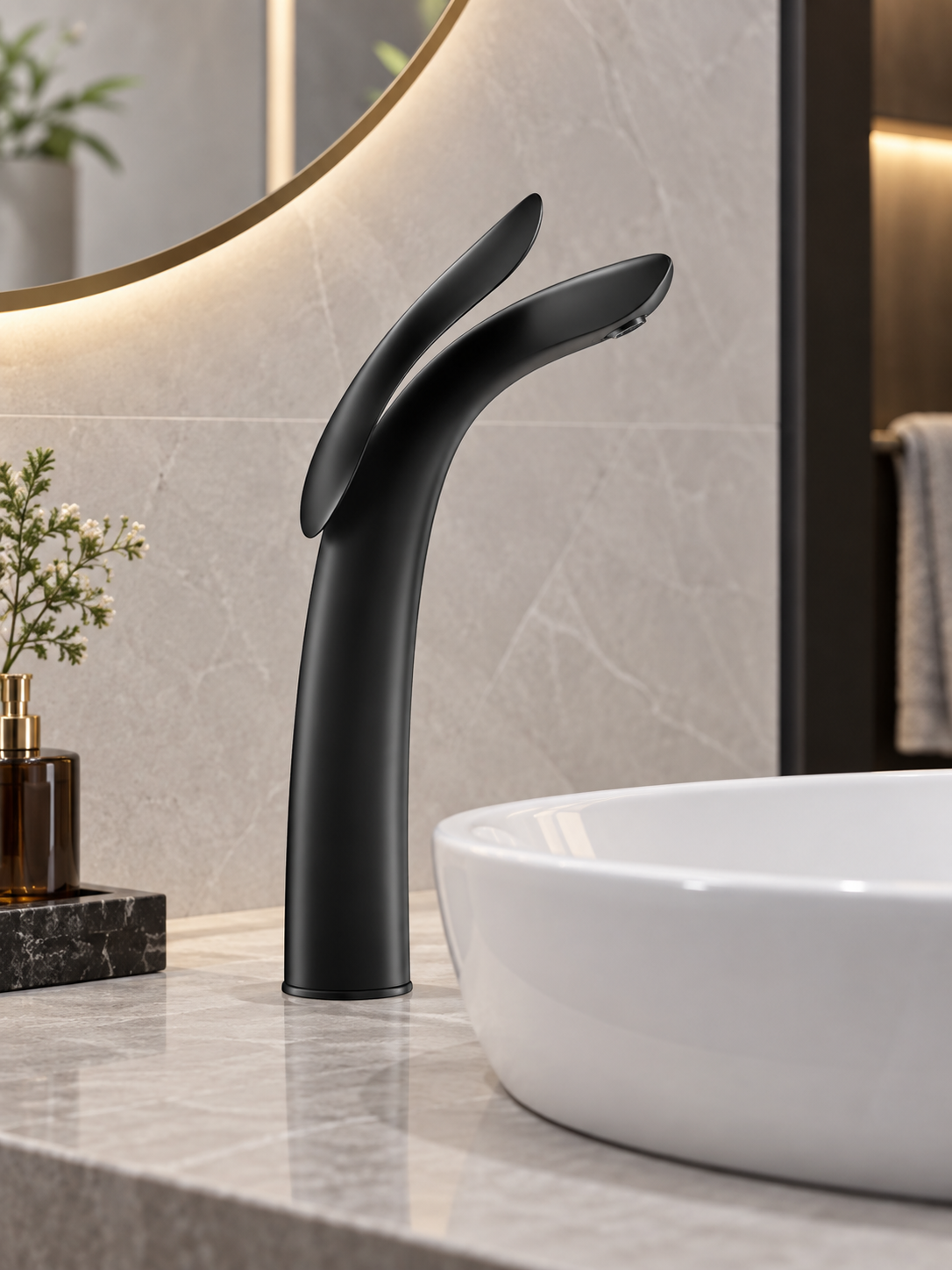Grifo Leaf Esculpido KS6-28 — Negro