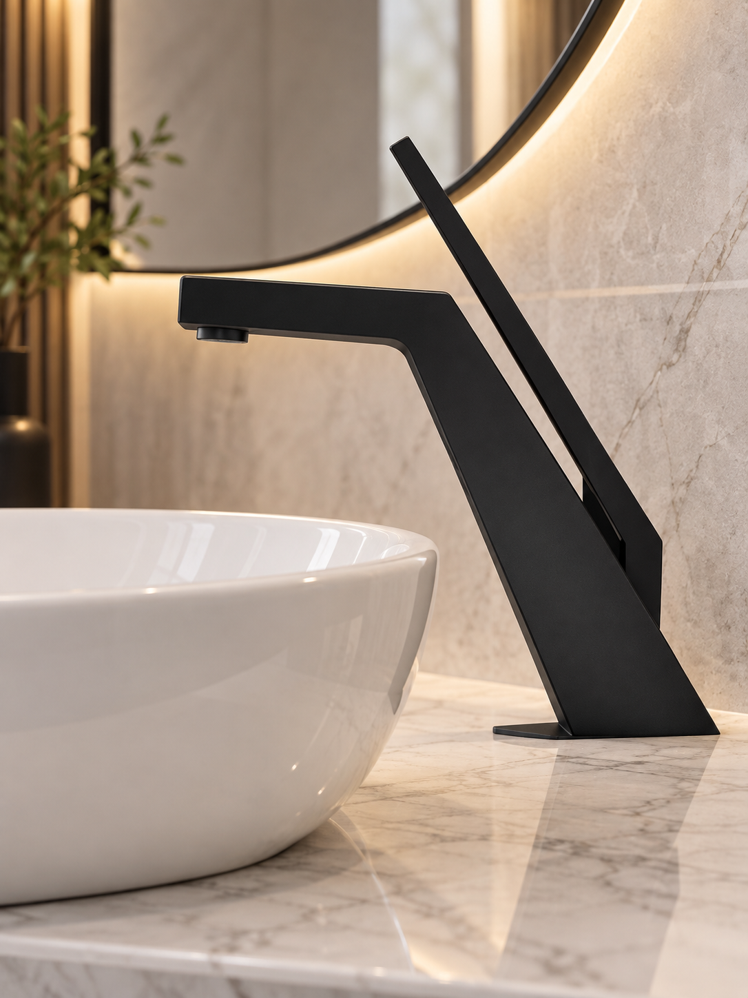 Grifo Cascada Angular KS6-41 — Negro