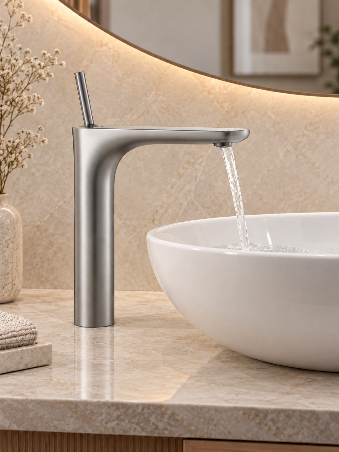 Grifo Monomando Slim Medio KS6-46 — Cromo