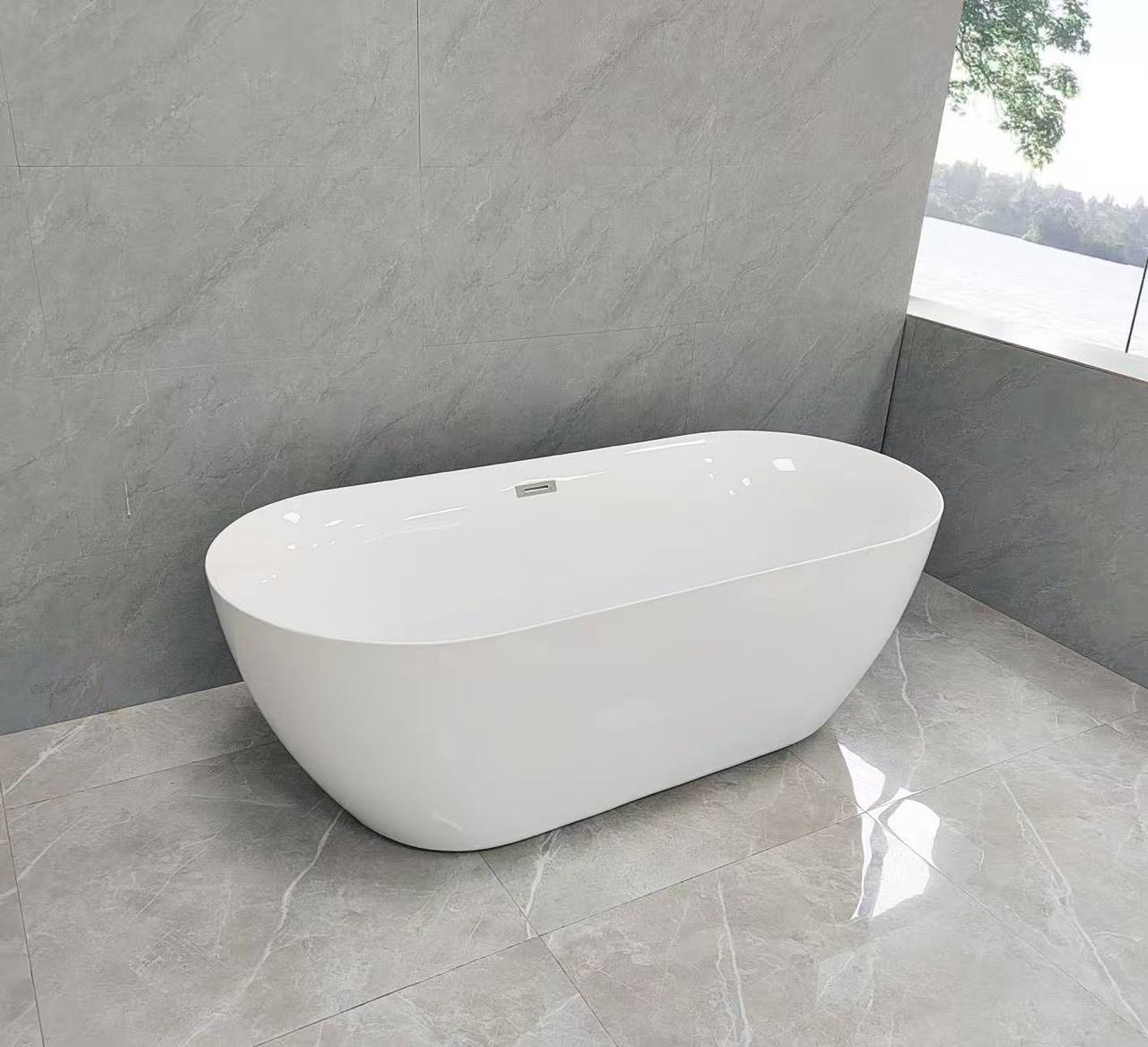 Tina Oval Blanca Freestanding foto 4
